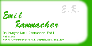 emil rammacher business card